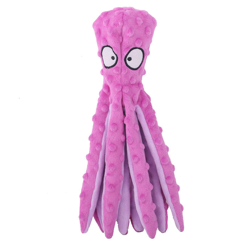 Dog Squeaky Toys Octopus No Stuffing Crinkle Plush Toys For Puppy Teething Durable Interactive Chew Toys For Small Medium And Large Dogs Training And Reduce Boredom